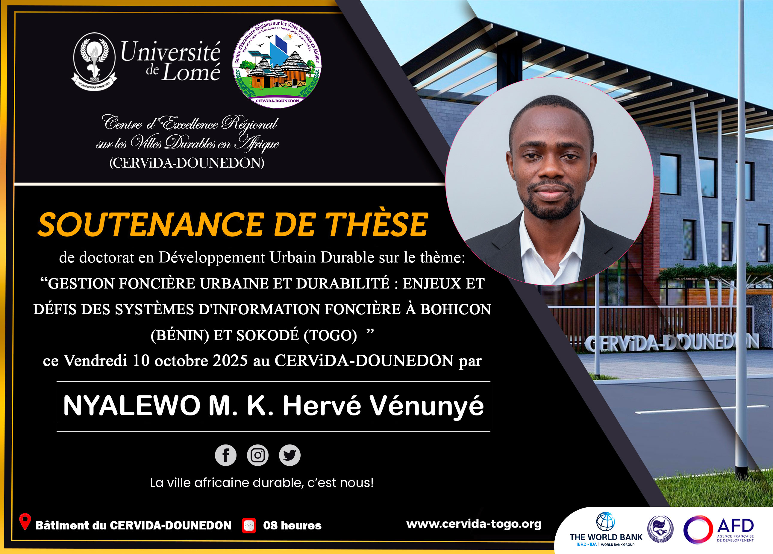 GESTION FONCIÈRE URBAINE ET DURABILITÉ : ENJEUX ET  DÉFIS DES SYSTÈMES D'INFORMATION FONCIÈRE À BOHICON  (BÉNIN) ET SOKODÉ (TOGO) 