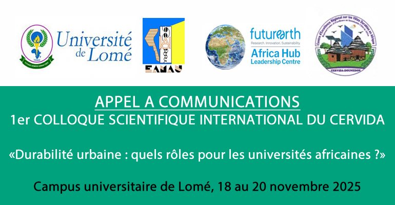 APPEL A COMMUNICATIONS | 1er COLLOQUE SCIENTIFIQUE INTERNATIONAL DU CERVIDA