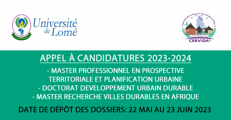 APPEL À CANDIDATURES 2023-2024